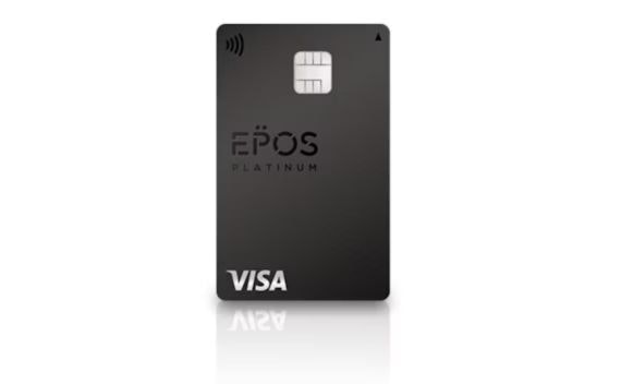 EPOSプラチナカード、VISA、タッチ決済機能付き